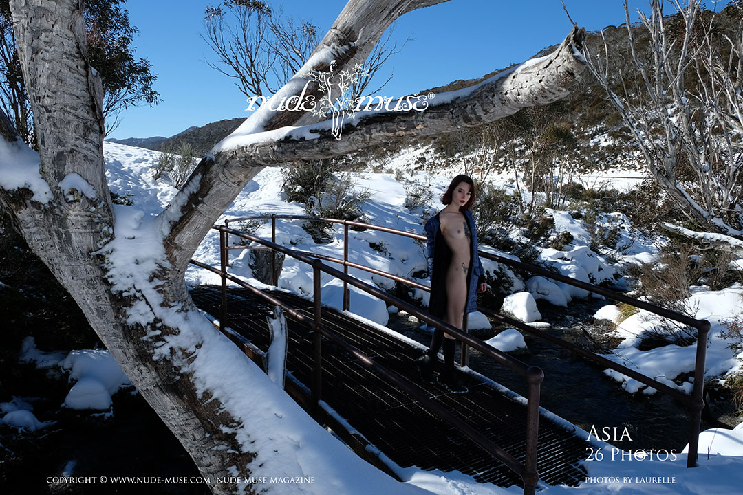 asia snowy bridge